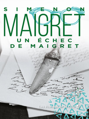 cover image of Un échec de Maigret